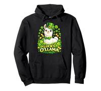 Cute Lucky Ollama St. Patrick's Day Llama Shamrock Sudadera con Capucha