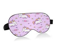 Cute Magic Unicorns Sleep Mask Lightweight Soft Breathable Eye Mask with Adjustable Strap Blackout Eye Mask for Women Men for Travel Night Sleeping