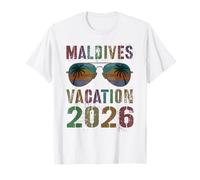 Cute Maldives Vacation 2026 Viaje Vacaciones Vacaciones Coincidencia Camiseta
