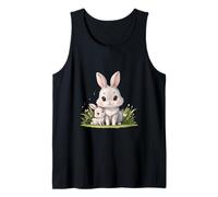 Cute Mama Baby Bunny Family Kawaii Camiseta sin Mangas