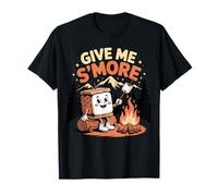 Cute Marshmallow by Campfire Give Me S’More Camping Fun Camiseta