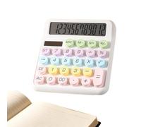 Cute Mechanical Calculator | 12 Digits Solar Cute Colorful Counter |