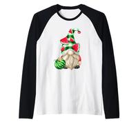 Cute Melon Fruit Lover For GNOME Lover Watermelon GNOME Camiseta Manga Raglan