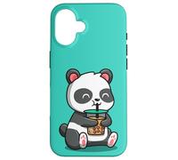 Cute Mens Womens Girls Kids Kawaii Bubble Boba Tea Panda Carcasa para iPhone 16