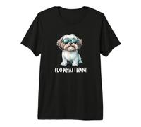 Cute Mens Womens Kids Funny Do What I Want Shih Tzu Lover Camiseta Premium