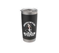 Cute Mens Womens Kids Make Me Happy Bernedoodle Dog Lover Vaso térmico de acero inoxidable de doble pared