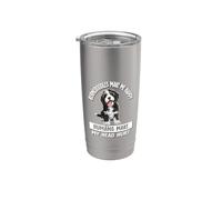 Cute Mens Womens Kids Make Me Happy Bernedoodle Dog Lover Vaso térmico de acero inoxidable de doble pared