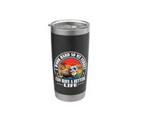 Cute Mens Womens Kids Work Hard Better Life Ferret Lover Vaso térmico de acero inoxidable de doble pared