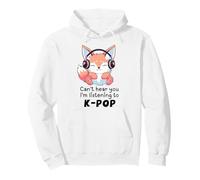 Cute Merch Fox Can't Hear You Estoy Escuchando KPOP Sudadera con Capucha