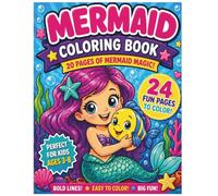 CUTE MERMAID children’s coloring book