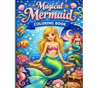 Cute Mermaid Coloring Book for Kids: Fun Underwater Adventure with 20+ Easy Mermaid Designs, Ocean Friends, and Magical Sea Creatures