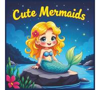 Cute Mermaids: 33 cute anime style designs for girls or boys. Single sided images for no bleed. Great gift idea for Christmas.