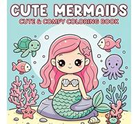 Cute Mermaids Coloring Book: 50+ Fun and Easy Designs for Children