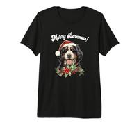 Cute Merry Bernmas Christmas Bernedoodle Dog Lover Camiseta Premium