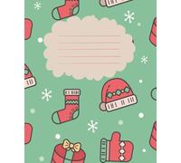 Cute Merry & Bright Composition Notebook: Festive Holiday Journal with Christmas Gifts, Stockings & Snowflakes | 7.5 x 9.25 inches | 100 Lined Pages