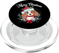 Cute Merry Christmas Cavalier King Charles Spaniel Dog Lover PopSockets PopGrip para MagSafe