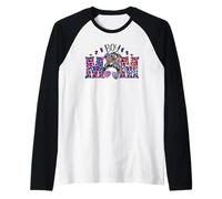 Cute Messy Bun Graphic Purple Leopard Mama For Blue Boy Mom Camiseta Manga Raglan