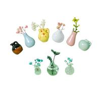 Cute Mini Ceramic Vase Magnets for Fridge, Funny Small Plant Magnets, Tiny 3D Plant Vase for Refrige for Kitchen, Locker Decorations, Office, Dorm Room (9 PCS)