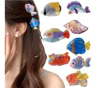 Cute Mini Sea Animal Hair Claw Clips,Sea Animals Small Hair Claw Clips Set,Beach Stylish Accessories for Girls