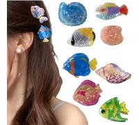 Cute Mini Sea Animal Hair Claw Clips,Sea Animals Small Hair Claw Clips Set,Beach Stylish Accessories for Girls