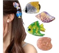 Cute Mini Sea Animal Hair Claw Clips,Sea Animals Small Hair Claw Clips Set,Beach Stylish Accessories for Girls