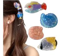 Cute Mini Sea Animal Hair Claw Clips,Sea Animals Small Hair Claw Clips Set,Beach Stylish Accessories for Girls