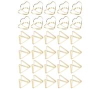 Cute Mini Triangular Heart Paper Clips for School Office Use 30Pcs