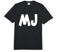 Cute Modern, Comic-Style White Font: First Name MJ Comfort Colors Adult Heavyweight T-Shirt
