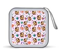 Cute Mom And Little Owl Funny CD Case Organizer 40 Capacity DVD Collection Storage Bag Wallet Book for Car Home Travel
