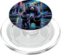 Cute Mom Bear Cub Grizzly Bears Wildlife Mountains Animal PopSockets PopGrip para MagSafe