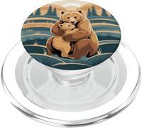 Cute Mom Bear Cub Grizzly Bears Wildlife Mountains Animal PopSockets PopGrip para MagSafe