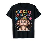 Cute Monkey 100 Days School Classroom Fun Kids Camiseta