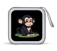 Cute Monkey - Funda protectora para CD con capacidad para 40 discos de DVD, bolsa organizadora de almacenamiento para coche, hogar, viajes, Estilo:, Talla única