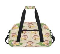 Cute Monkeys Banana - Bolsa de lona para mujeres, hombres, niños y niñas, bolsa de viaje para fin de semana, bolsa de viaje de 24 L, bolsa de deporte para gimnasio, bolsa de práctica, color, 24 L,
