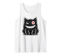 Cute Monster Cat Dark Spooky Gothic Creepy Unique Feline Camiseta sin Mangas
