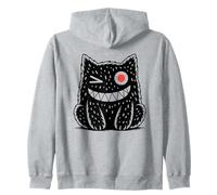 Cute Monster Cat Dark Spooky Gothic Creepy Unique Feline Sudadera con Capucha