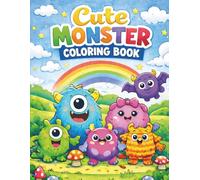 Cute Monster Coloring Book: For Children Ages 3-7
