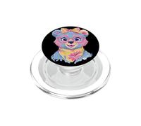 Cute Monster Fantasy Personaje Retrato Gráfico Azul Rosa PopSockets PopGrip para MagSafe