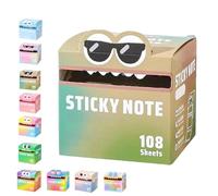 Cute Monster Pattern Sticky Note, 105pcs/Box Funny Pastel Animal Post It Notes, Self Adhesive Cartoon Notes Memo Pads, Notepads Stationery, Small to Do List, Office School Tab Supplies (D)