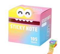 Cute Monster Pattern Sticky Note, Fun Pastel Pull-Out Memo Pads, 105 Sheets/Roll, Notepads Stationery, Small to Do List, Office School Tab Supplies, Great Back to School Gift (Style-h)