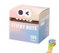 Cute Monster Pattern Sticky Note, Fun Pastel Pull-Out Memo Pads, 105 Sheets/Roll, Notepads Stationery, Small to Do List, Office School Tab Supplies, Great Back to School Gift (Style-f)