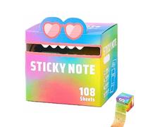 Cute Monster Pattern Sticky Note, Fun Pastel Pull-Out Memo Pads, 105 Sheets/Roll, Notepads Stationery, Small to Do List, Office School Tab Supplies, Great Back to School Gift (Style-j)