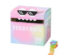 Cute Monster Pattern Sticky Note, Fun Pastel Pull-Out Memo Pads, 105 Sheets/Roll, Notepads Stationery, Small to Do List, Office School Tab Supplies, Great Back to School Gift (Style-a)