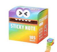 Cute Monster Pattern Sticky Note, Fun Pastel Pull-Out Memo Pads, 105 Sheets/Roll, Notepads Stationery, Small to Do List, Office School Tab Supplies, Great Back to School Gift (Style-c)