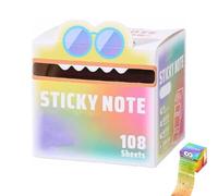 Cute Monster Pattern Sticky Note, Fun Pastel Pull-Out Memo Pads, 105 Sheets/Roll, Notepads Stationery, Small to Do List, Office School Tab Supplies, Great Back to School Gift (Style-e)