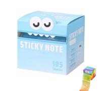 Cute Monster Pattern Sticky Note, Fun Pastel Pull-Out Memo Pads, 105 Sheets/Roll, Notepads Stationery, Small to Do List, Office School Tab Supplies, Great Back to School Gift (Style-b)