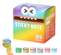 Cute Monster Pattern Sticky Note, Fun Pastel Pull-Out Memo Pads, Self Adhesive Cartoon Notes Memo Pads, Pastel Animal Post It Notes, Small to Do List, 105 Sheets/Roll (Style-B)