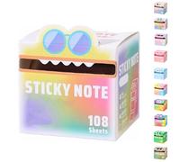 Cute Monster Pattern Sticky Note, Funny Pastel Animal Notes, Pull-Out Self Adhesive Cartoon Memo Pad, Small to Do List, Office School Tab Supplies (Color I)