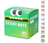 Cute Monster Pattern Sticky Note, Funny Pastel Animal Notes, Pull-Out Self Adhesive Cartoon Memo Pad, Small to Do List, Office School Tab Supplies (Color G)