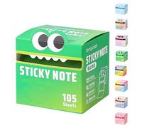 Cute Monster Pattern Sticky Note, Funny Pastel Animal Post It Notes, Kawaii Sticky Notes, Self Adhesive Cartoon Notes Memo Pads, Small To Do List, Office Tab Supplies (H)